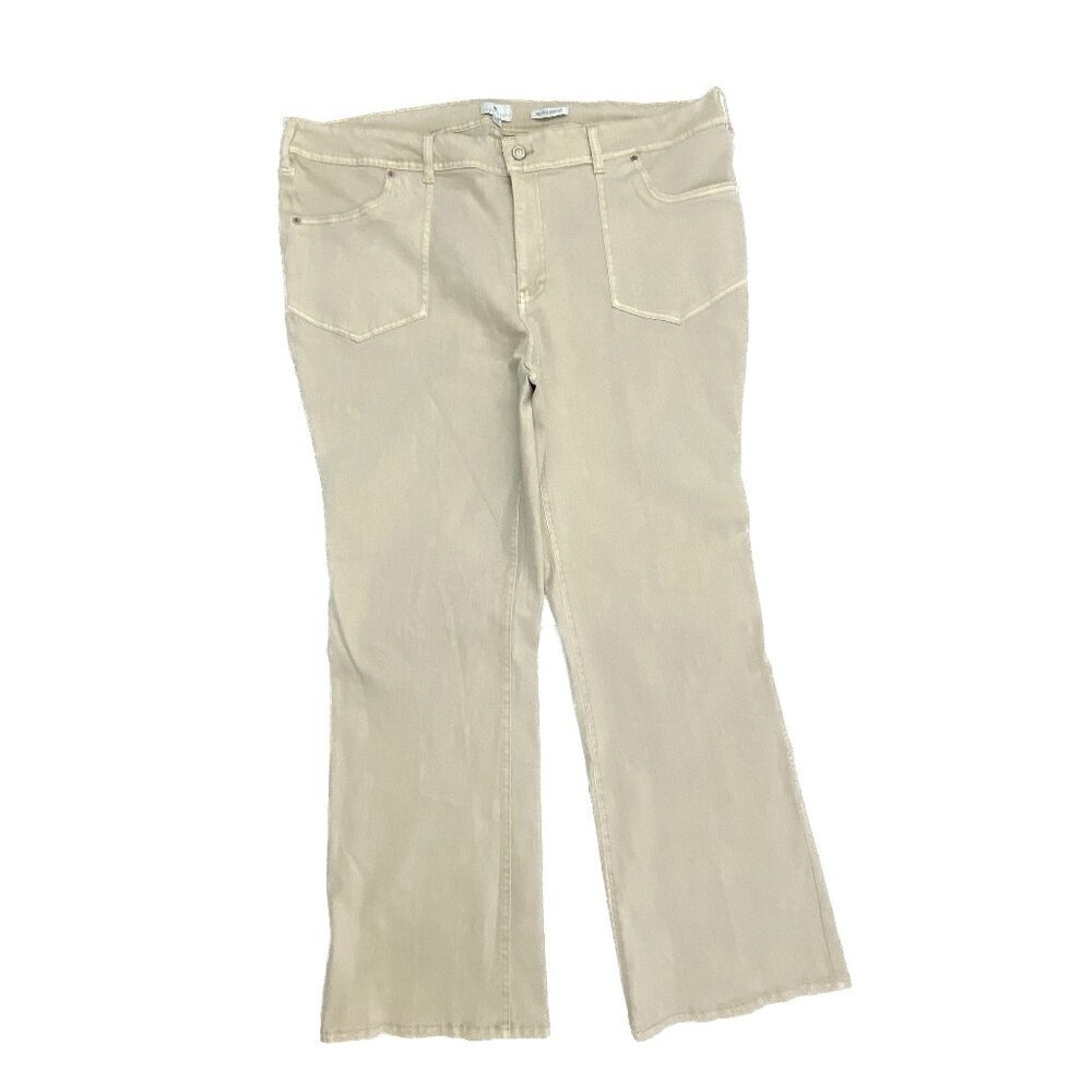 True Craft Mid Rise Bootcut Women's size 22W Light Beige Denim Jeans